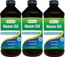 Najlepsze Naturals 100% Czysty olej Neem, 100% Cold Pressed i nierafinowany - 16 OZ (3 butelki)