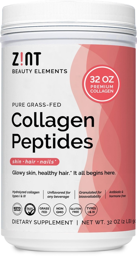 Collagen Peptydes Powder XL (32 oz): Paleo & Keto Friendly Grass- Fed Zhydrolizowany suplement do kolagenu - Unflavored, Non GMO (Packaging May Vary)
