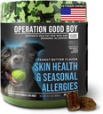 O.G.B. Operacja Dobry Chłopiec - SRE: Skóra / płaszcz / Suplement alergii dla zwierząt domowych - 90 Hrabia Soft Chews - 12.7 oz - Made Natural Ingredients - Weteran własnością