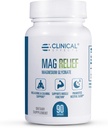 Efekty kliniczne Mag Relief Magnezu Suplement - 275 mg Pure Magnezu Glicynian Kapsułki - 90 Magnezu Kapsułki - Jakość Magnezu dla Cramp Defense, Kości, Mięśnie i Nerve Wsparcie - USA Made