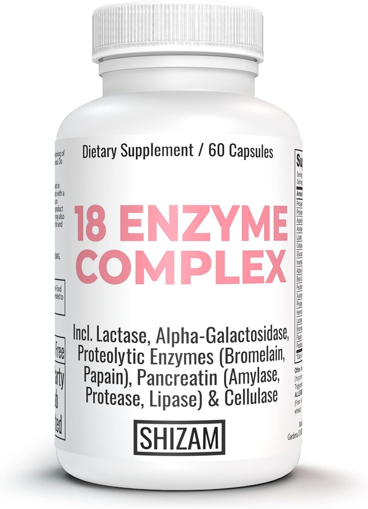 IBS Postbiotics Digestive Enzyme- s w Laktoza Alfa- Galactozydase Pancreatic Amylase Lipase Protape Cellulase Bromelain Papain Agregain 124; Kapsułki Tabletki Agregain- 124; Biegunka Zaparcia Bloating Relief Supplement- s