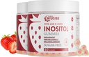 Inozytol Gumiaki, suplement inozytolu z Myo- Inozytolem & D- Chiro Inozytol + Witamina D3, Ideal 40: 1 Stosunek, z Magnezu Glycinate 400mg, Wspiera regularny cykl dla kobiet, Wegan, 2 Pack