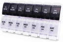 Duże Pudełka Pill i Organizator 2 razy dziennie, MOLN HYMY 7 dzień PM Pill Case, 14 Komory Pill Dispenser do przechowywania dużych suplementów witaminy olej rybny (czarny + biały)