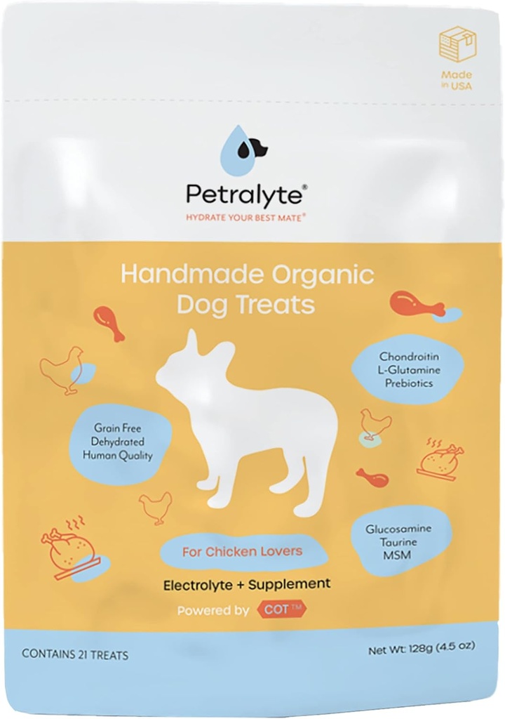 Petralyte Dog Electrolyte and Joint Supplement Equipment 124; Organic & All Natural Dog Vitamin and Supplements Equipment 124; Dog Multivitamine Blend for Inflatimate & Mobility Support Equipment 124; for Chicken Lovers