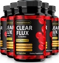 (5 Pack) Clear Flux Pills, Official ClearFlux kapsułki, All- Natural Support, Premium Support do utrzymania stabilnych poziomów i zdrowe cyrkulacji, Natural Clear Flux Health Review (300 kapsułki)