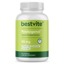 BESTVITE Pycnogenol 50mg (60 kapsułek) - Ekstrakt French Maritime Pine Bark - No Stearates - Gluten Free - Non GMO