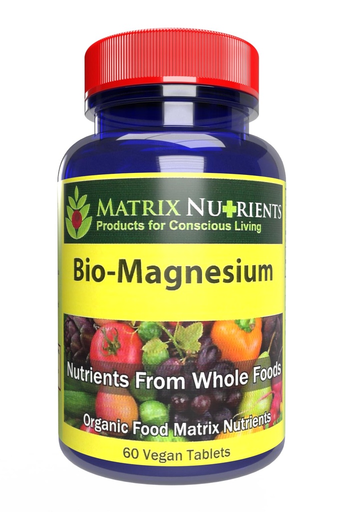 BIO-Magnesium - Premium Magnesium Supplement for: Energy, Blood Pressure, Muscle Function, Sleep, Nerve Function, Blood Sugar Levels and More! - Vegan Tablets (60ct)