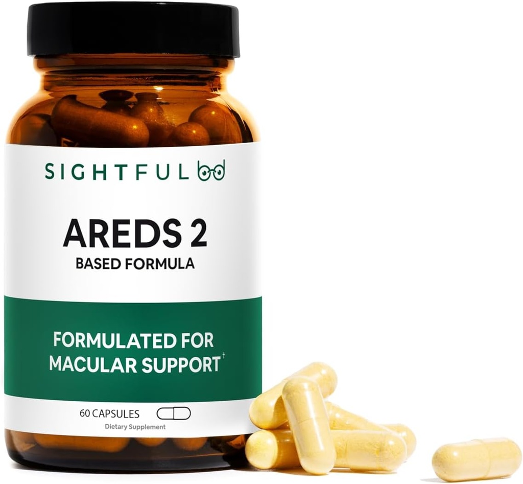 AREDS 2 Witaminy oparte na formule Eye (60 Hrabia) Luteina i Zeaksantyna 124; USA Made