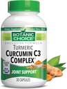 Botaniczny wybór Curcumin C3 Complex z bioperine - Codzienne suplement dla dorosłych - 30 tabletek