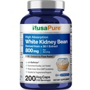 NusaPure White Nerki Fasola 30: 1 Extract, 800 mg ekwiwalent 24 000 mg 200 Kapsułek wegańskich - Bioperine - (Vegan, Non-GMO)