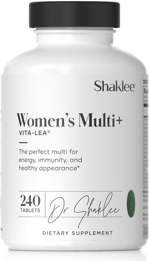 Shaklee - Vita- Lea ® Kobiety o dużej potencji Multivitamin & Multimineral dla Kobiet - Wsparcie prenatalne / poporodowe z 800 μg kwasu foliowego, 200 μg jodu, 18 mg żelaza - 240 tabletek