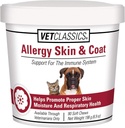 Vet Classics Alergy Skin & Coat Support Pet Supplement for Dogs & Cats - Pet Health Supplement for Cat Skin Moisture, Dog alergie, Pet Research Health- Zawiera przeciwutleniacze - Soft Chews 90 Ct.