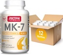 Jarrow Compannas MK- 7 90mcg- Bioactive Form of VIT K2- 120 Servings (Softgels) - for Bone & CV Health- VIT K2 MK- 7 Dietetic Supp- K2 VIT Supp MK- 7- Gluten Free, 12 Pack