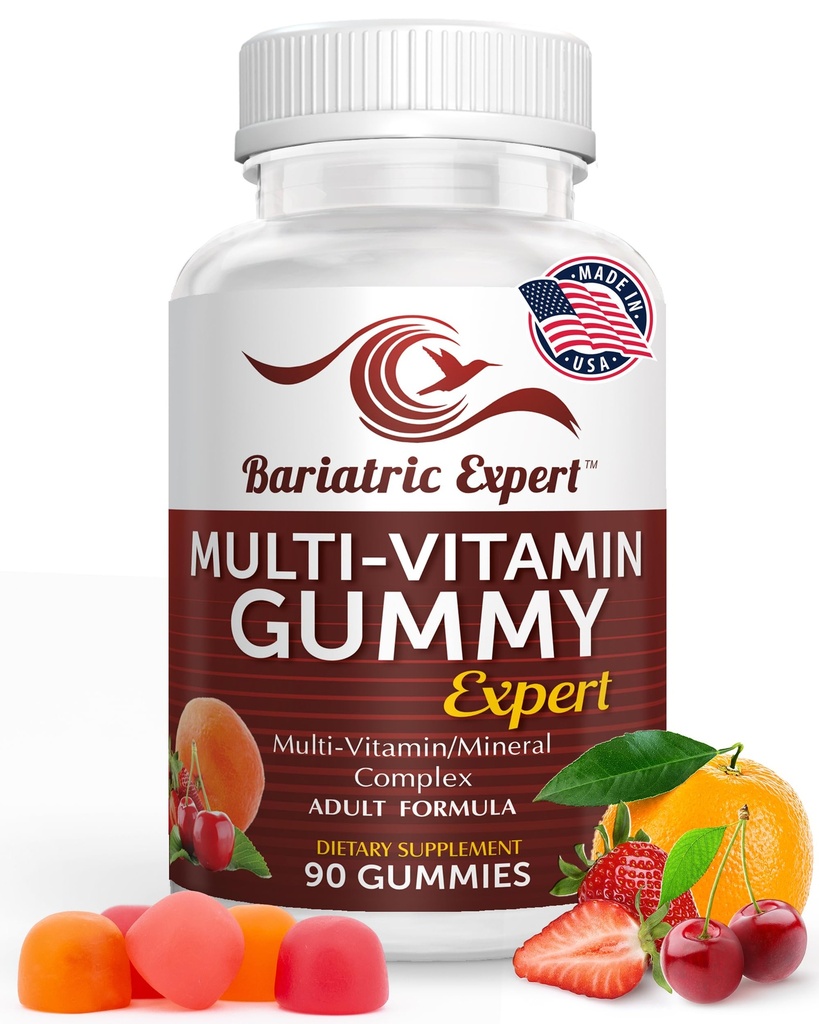 Bariatric Expert Multivitamin Gummies – Fast-Melting Dietary Supplement for Adults Post-Gastric Sleeve and Bypass, Nutritionist Recommended, 90 Count
