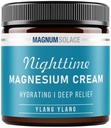 Lody magnezowe - Nocny krem magnezowy - Stosować do nóg, rąk lub klatki piersiowej - Topical Magnezu Chlorek - USA Made and Safe for Kids (Ylang Ylang)