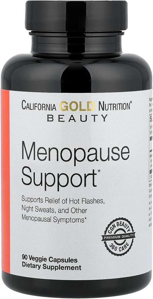 California Gold Nutrition Beauty, Menopauza Wsparcie z Angelica gigas, Cynanchum wilfordii, Phlomis umbrosa i L- Leucine, 90 Kapsułki wegetariańskie