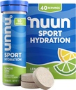 Nuun Sport Electrolyte Tablets z magnezu, Wapń, Potas, Chlorek i Sód, Gluten Free & Wegan, Lim Lemon, 4 Pack (40 Służenie ogółem)