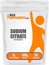 BulkSupplements.com Sodu cytrynian proszek - Sodu cytrynian żywności klasy, Emulsyfikator, Flavor Enhancer - Gluten Free, 3g na Serving, 100g (3.5 oz) (Opakowanie po 1)