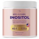 QSTA Myo- Inositol & D- Chiro Inositol Suplement dla kobiet 4100mg (40: 1 Stosunek) - 9- in-1 Hormonal & Metabolic Support with PCOS Multivitamin. Inozytol Proszek Suplement do Równowagi Hormonów