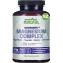 4- in-1 Magnezu Complex Supplement - Glicynian, Taurate, Malate, Mieszanka Orotacyjna - 300 mg na jedną porcję, 120 kapsułek