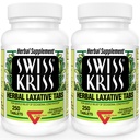 Swiss Kriss Herbal Laxative Tablets, Naturalne Laxatives for Convastions Relief, Senna Laxative, 250 tabletek, (Opakowanie po 2)