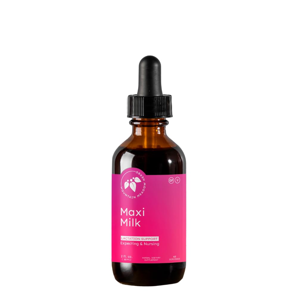 Mountain Meadow Herbs Maxi- Mleka - Naturalne Liquid Lactation Support do zwiększenia produkcji mleka piersi szybko i skutecznie do karmienia piersią Moms - 2 oz