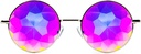 GlobFX Wyobraź sobie Kalejdoskop Okulary - Metal Frame - Rainbow Diffraction Rave EDM Festival
