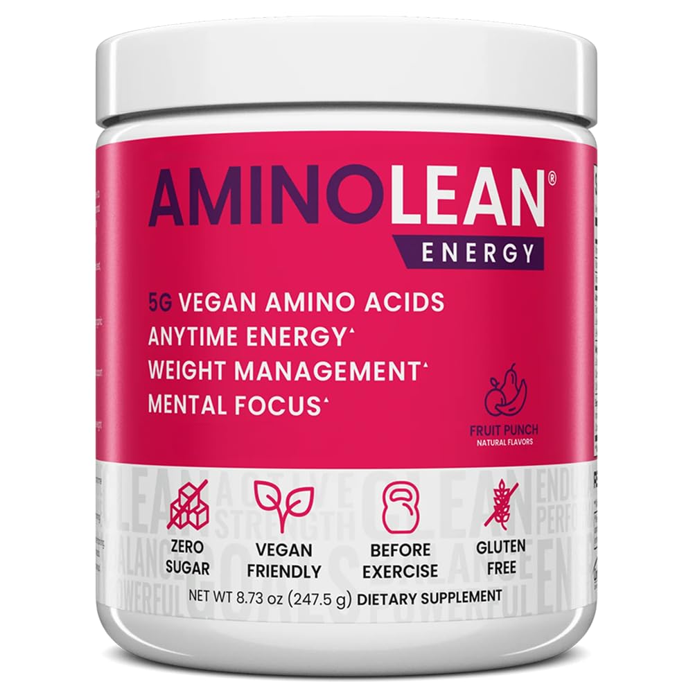 RSP NUTRITION AminoLean Pre Workout Powder, Amino Energy & Weight Management with Vegan BCAA Amino Acids, Kafeteria naturalna, Pretrening Boost dla mężczyzn i kobiet, 30 Serv