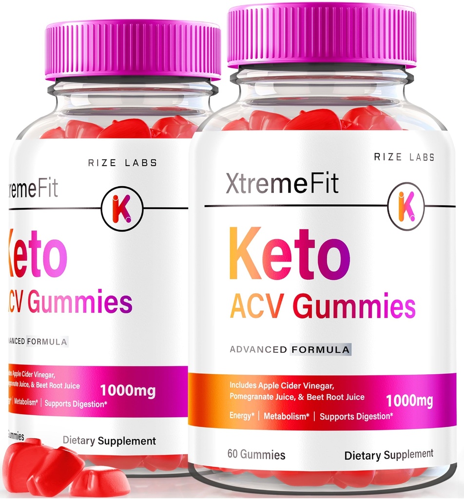 Rize laboratoria - Xtremefit Keto ACCV Gummies dla zaawansowanych utraty wagi, zaawansowana formuła, Jabłkowy Cydr suplement ocet (120 Gummies)