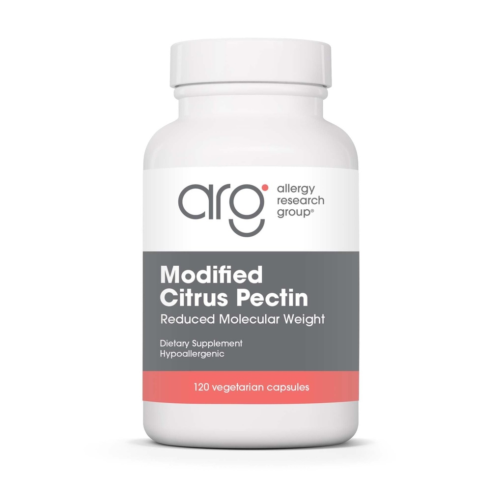 Alergia Research Group Zmodyfikowana Citrus Pectin - Suplement diety do naturalnego detox i oczyszczanie, Citrus Pectin w proszku kapsułki z zmniejszoną masę cząsteczkową - 120 Kapsułki wegetariańskie