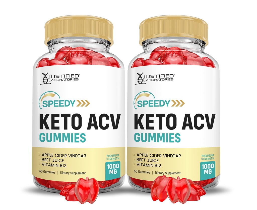 (2 Pack) Speedy Keto ACV Gummies Advanced Formula 1000MG Speedy Keto Gummies Jabłko Cydr Octan sproszkowany z Granatu Sok z buraków B12 Vegan Non GMO 120 Gummys