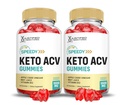 (2 Pack) Speedy Keto ACV Gummies Advanced Formula 1000MG Speedy Keto Gummies Jabłko Cydr Octan sproszkowany z Granatu Sok z buraków B12 Vegan Non GMO 120 Gummys