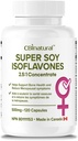Soy Isoflavones 2.5: 1 Ekstrakt 500mg (ekwiwalent 1250 mg), Wspomaga Wellness Kobiet, 120 Kapsułek Wegańskich, 4- Miesiąc dostaw, Non-GMO, Gluten Free