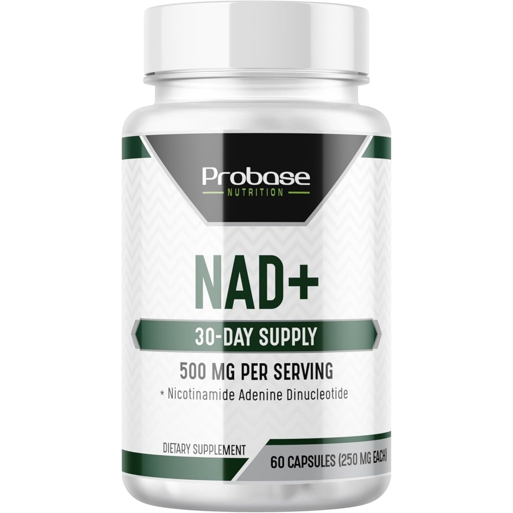 Probase Nutrition NAD Supplement 500mg High Potency 30 Day Supply NAD Maximaxizer Podobne do Nikotynamid Ribozyd Vegan Non GMO Tested strony trzeciej