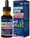 Suplement diety Menopauza Drops wsparcia, Estroven Menopauza Relief Tincture for Hot Flashs & Night Sweats with Black Cohosh, Valerian. 2oz