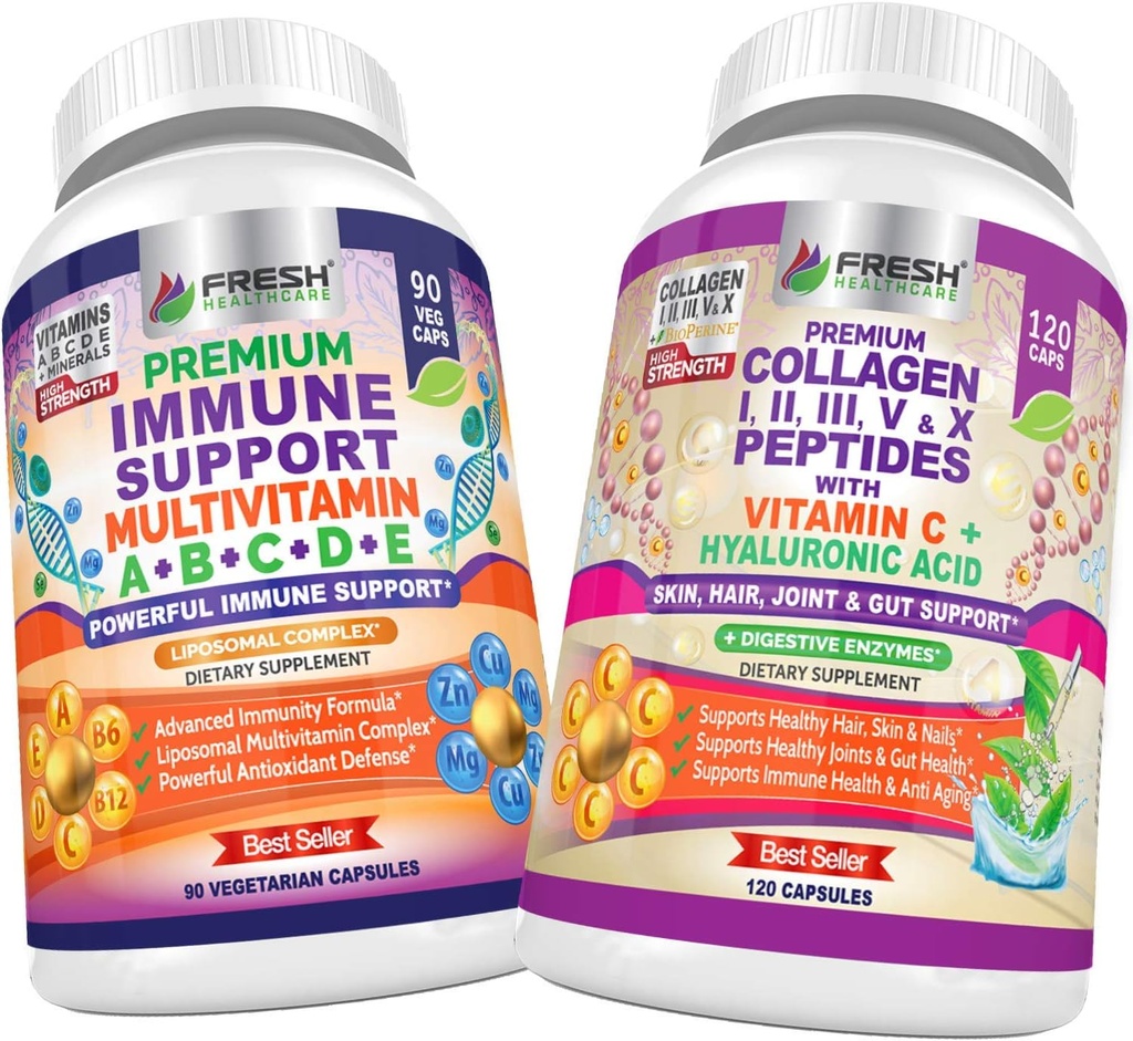 ŚWIEŻE ZDROWIE Immune Multivitamine and Collagen Peptydes - Bundle