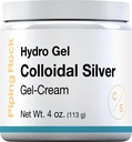 Piping Rock Colloidal Silver Cream: 124; 4 oz: 124; for Skin: 124; Hydro Gel Cream: 124; Non GMO, Gluten Free