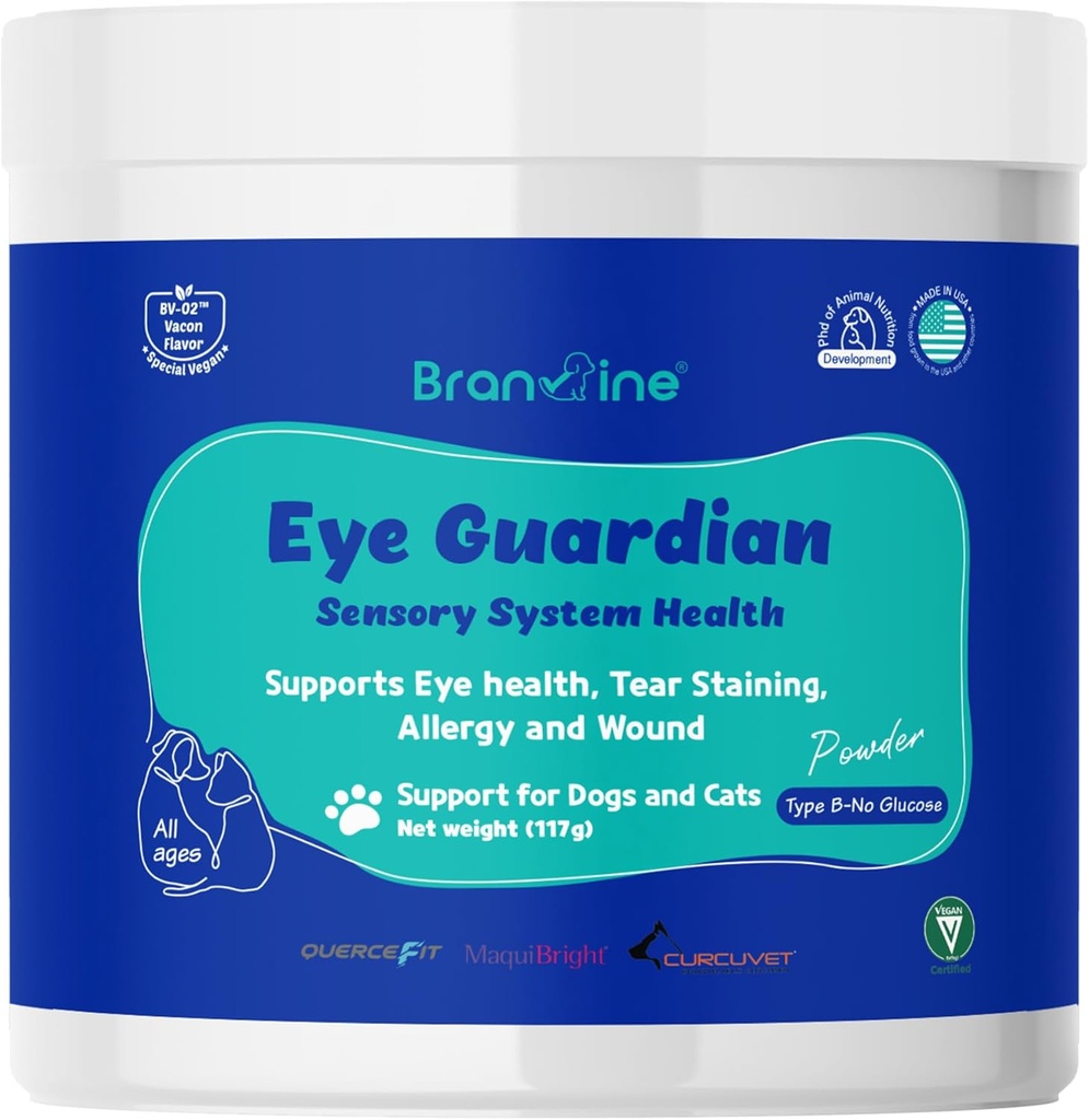 Eye Guardian for Cats and Dogs - Wspiera zdrowie oczu, rozdarcie łza, alergię i ranę (117g) z MaquiBright (Over Weight)
