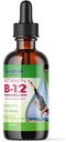 LIQUIDHEALTH Witamina B12 Metylokobalamina płynne krople z podjęzykowym hydroksokobalaminy - Energia Boost, Wsparcie immunologiczne, Poprawa pamięci i koncentracji - Made in USA, Wegan, Non-GMO (2 oz)