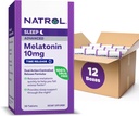 Natrol Advanced Sleep Melatonin 10mg, Suplement diety do niespokojnego snu, Release Time Melatonin Tablets, 30 Time- Release Tablets, 30 Day Supply (Opakowanie po 12)