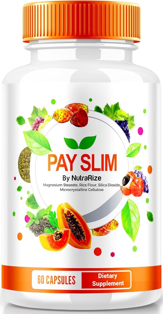 NutraRize Pay Slim Kapsułki, PaySlim All- Natural Supplement for Healthy Weight Loss, Premium Formuła do osiągnięcia ciała i celów fitness, Oficjalne opinie (60 kapsułki)