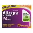 Allegra Adult 24-godzinne tabletki alergiczne, 180Mg, zauważalne ulgi w ciągu 1 godziny, (70 Count)
