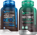 Herbtonics Apple Cider Vinegar Capsules Plus Keto BHB XI124; Fat Burner & Weight Loss Supplement for Women & Men - Prostate Supplement for Men 's Health XIG 124; with Saw Palmetto Beta Sitosterol