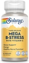 SOLARAY Mega Witamina B- Stres, Timed- Release Witamina B Kompleks z 1000 mg Witaminy C dla Stres, Energia, Czerwona Krwinka i Wsparcie immunologiczne, 60 Dzień Gwarancja, Wegan, 20 Służenie, 60 VegCaps