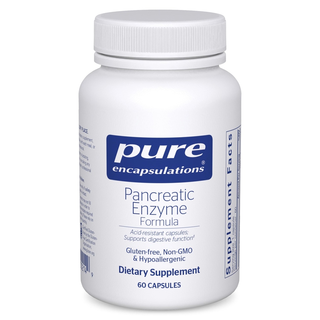 Pure Encapsulations Pancreatic Enzyme Formula - Digestive Enzymes for Trawienie - Wzmocnienie Gut Health * - ukierunkowane dostawy kapsułki - Gluten Free & Non-GMO - 60 kapsułki