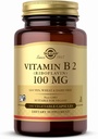 Solgar Witamina B2 (Riboflavin) 100mg - 100 Kapsułki wegetatywne - Non-GMO, Wegan, Gluten Free, Dairy Free, Kosher - 100 Sług