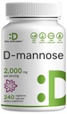 DEAL SUPLEMENT D Mannose 500 mg kapsułki (2000 mg na jedną porcję), 240 tabletek wegetariańskich - szybko działająca postać rozpuszczalna w wodzie - dodatkowa siła Trakt moczowy (UTI) Wsparcie dla zdrowia - Non-GMO, Vegan Friendly