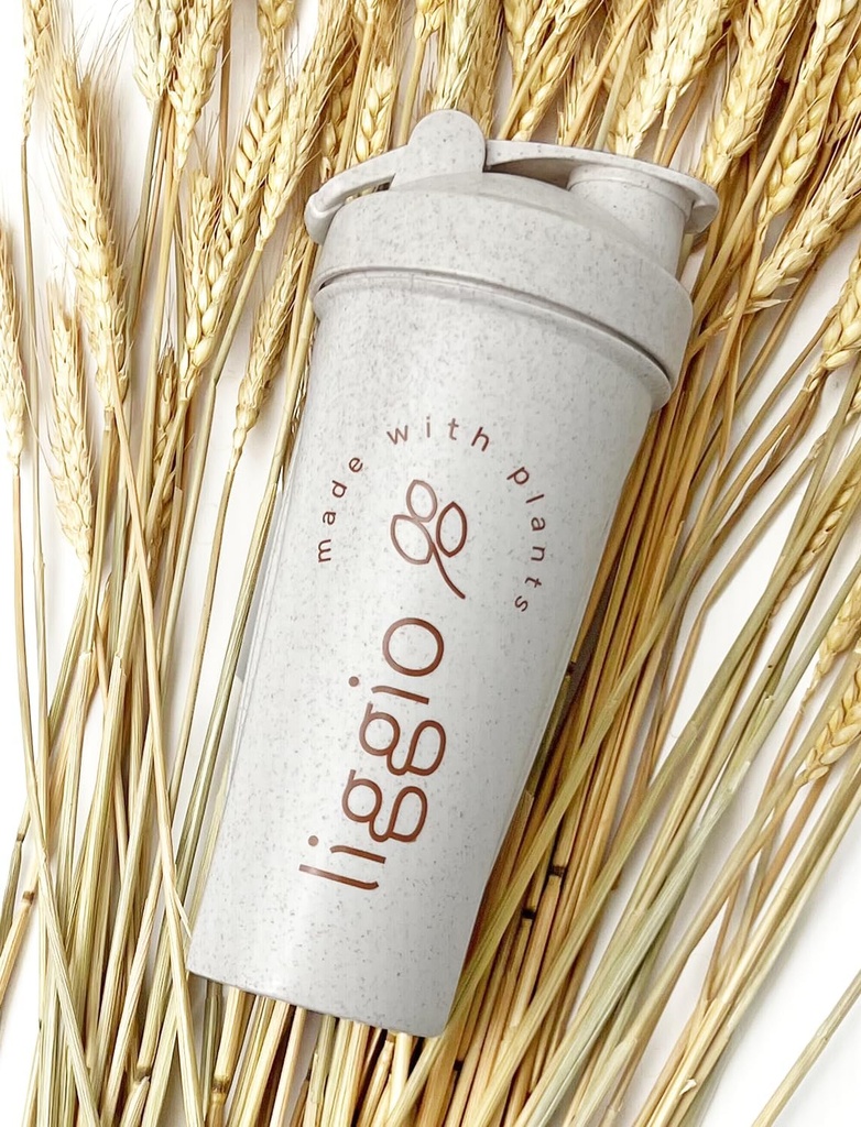 Eco- Friendly Woda & Protein Shaker Butelka Made with Wheat Straw Fiber, Natural
