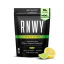 Foundation 10g Collagen Peptydes + Proszek do nawadniania, Codzienne Wspólne Wsparcie z Electrolytes, Lemon Lime, Bez cukru, 30 Służenie