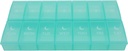 7 Day Cotygodniowy Pill PM Organizator, ShysTech Duży Pill Case Pill Box 2 Time A Day for Pills / Medication / Supplements / Witamina (Green)